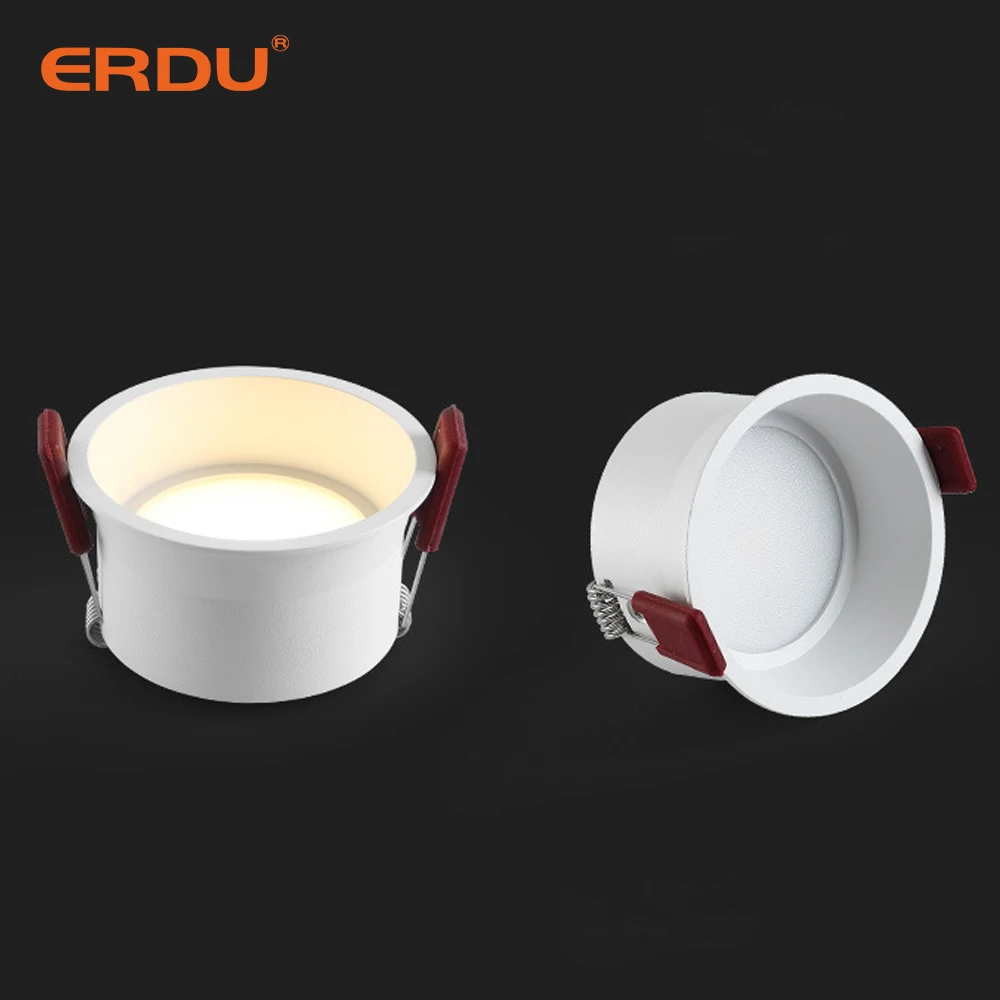 ERDU Cut Off Size 75mm 12w Led Recessed Downlight Aluminum Built-in Anti-glare Spotlight 7W Downlight Spotlight