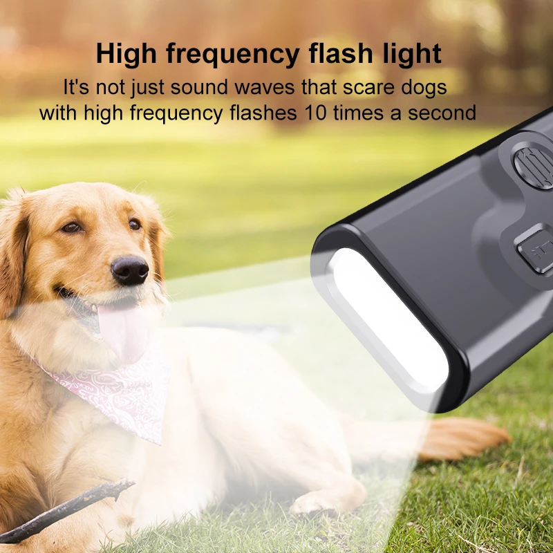 USB Rechargeable Anti-Barking Device Non-Irritating Ultrasonic Bark Deterrent Dogs Best-Selling LED Sonic Training