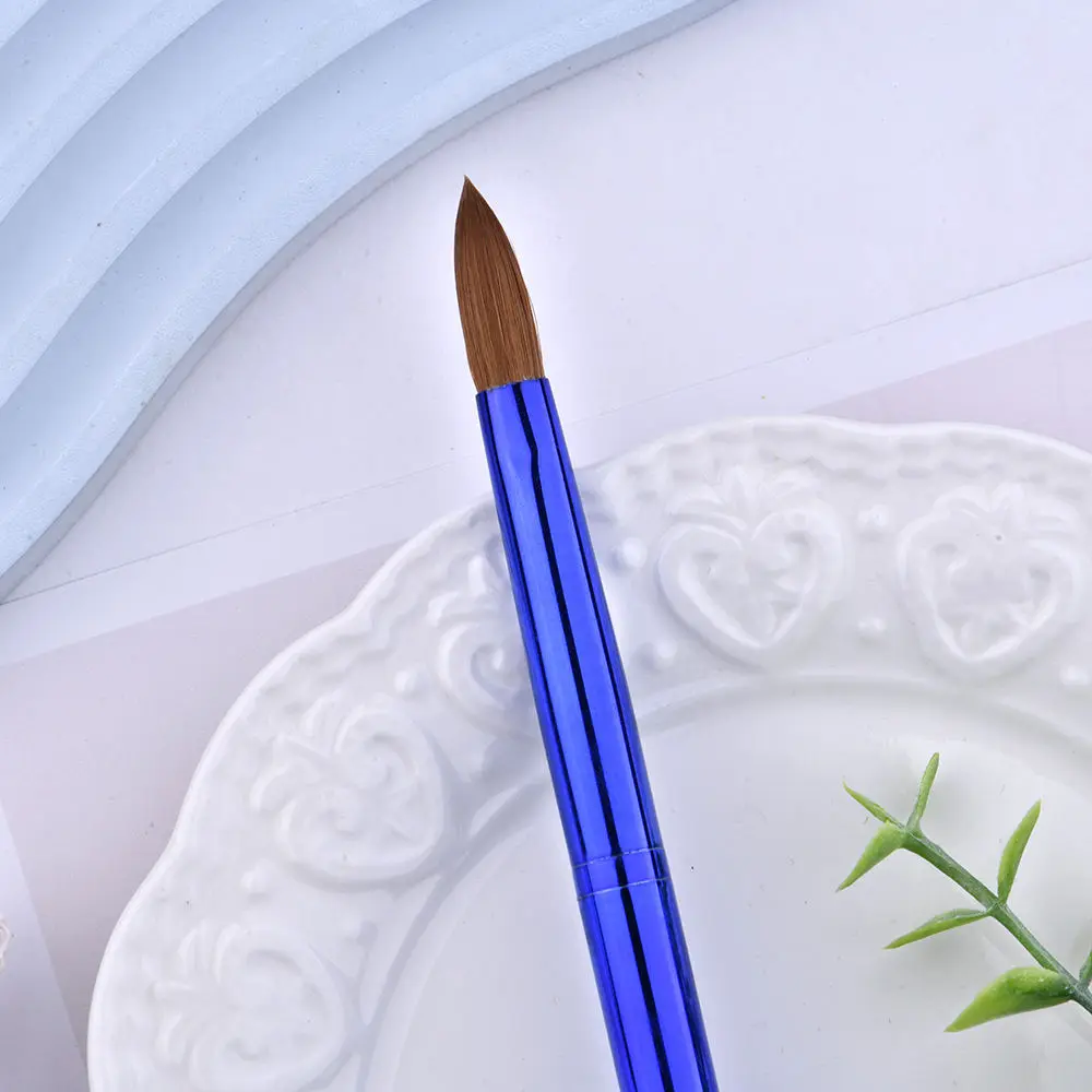 2023 Hot Quality Nails Brush Kolinsky USA Size 8 24 Crimped Acrylic Nail brush 100% Pure Kolinsky With Box For Manicure Powder