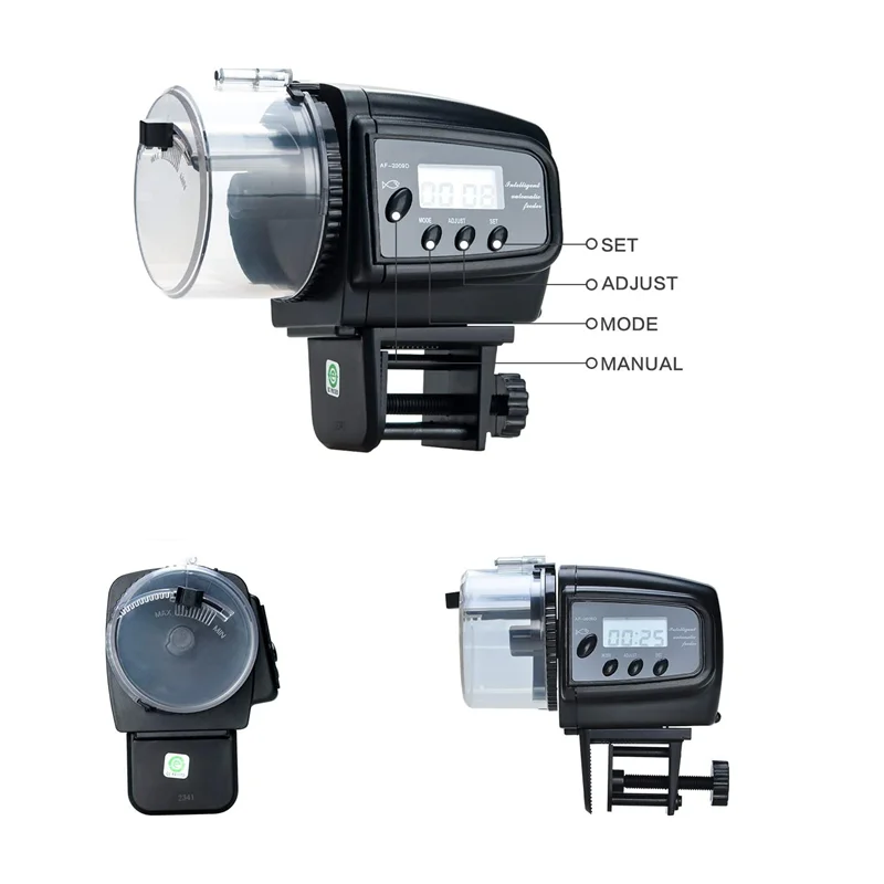 2023 Wholesale Cheap Safety Auto Fish Food Dispenser Holidays Aquarium Fish Tank Automatic Fish Feeder