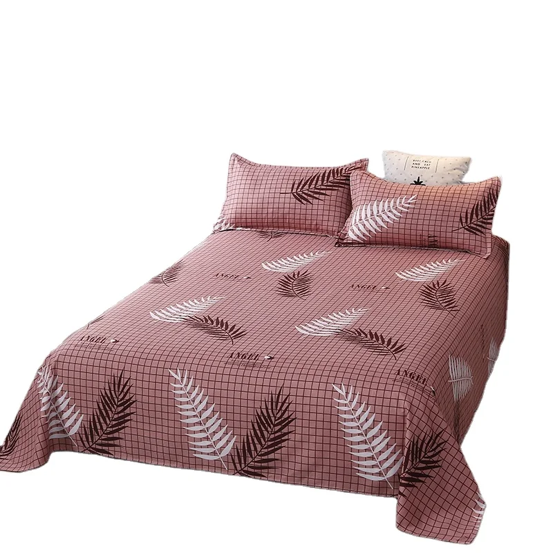 Bedding Set Wholesale Bed Sheet Set China Manufacture Stock Polyester Children Woven Simple 100% Polyester 40 Wearable 2 Pcs