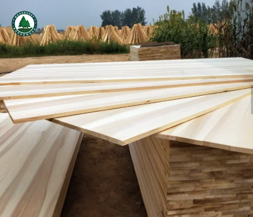 Finger Jointed Laminated Board FSC CE Certificated 25mm and 40mm Pine Poplar Fir Spruce Paulownia Wood Sale WESTERN WINDOW Piano