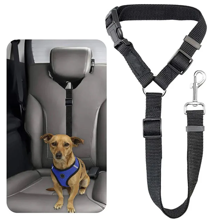 Wholesale Pet Seat Belt Adjustable Safety Leads Car Seatbelt Harness For Dog Cats