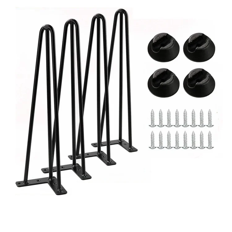 Moder Black Metal Cast Iron Dining Room Assembled legs for dining table