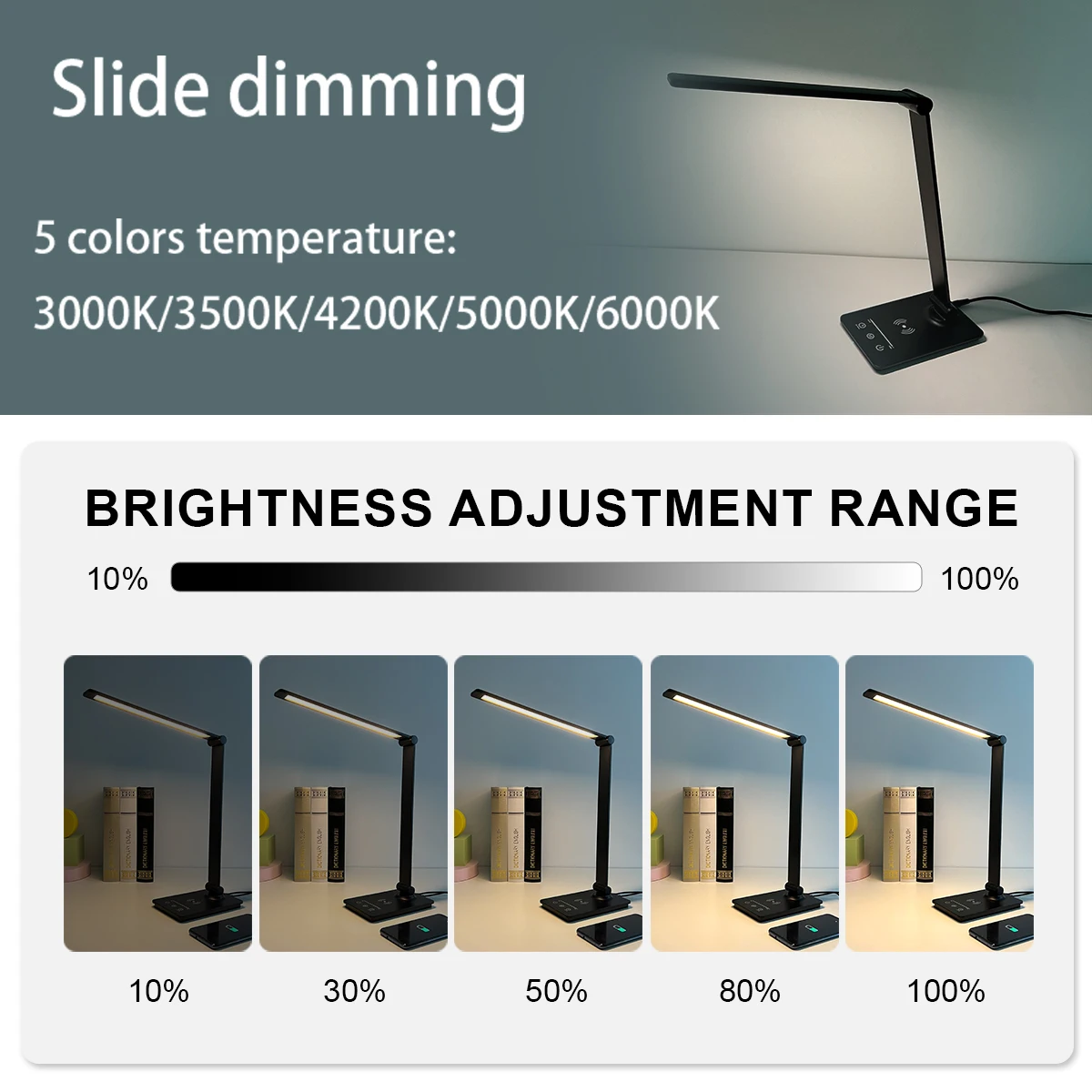 Hot Selling LED Desk Lamp Charging Adjustable Night Light