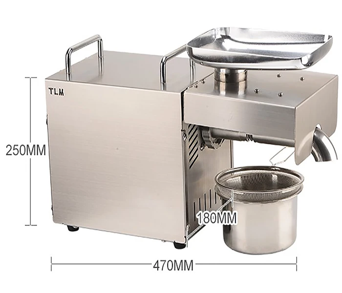 Household oil press electric small family commercial stainless steel automatic intelligent hot and cold press