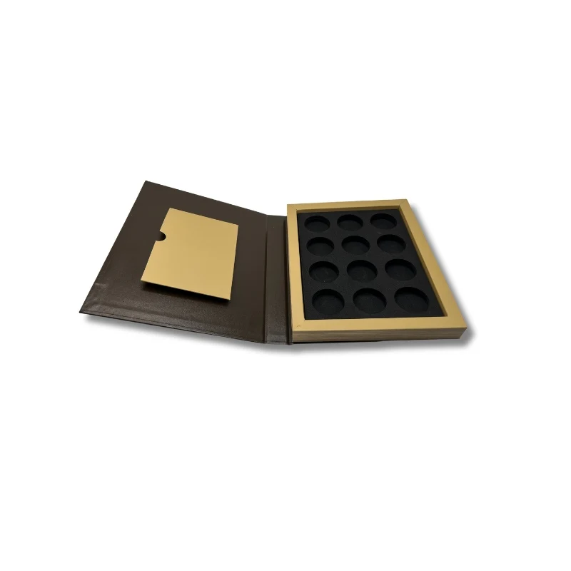 Fashion Coin Display Rigid Box Custom Logo Book Shape Luxury Leather Medal Boxes