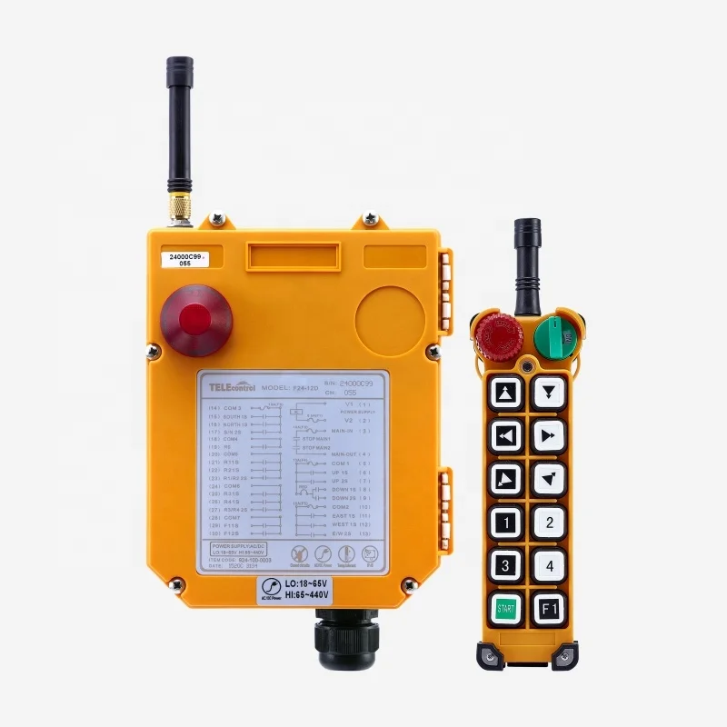 Telecrane F24-12D 12 Double speed UHF 18-65V or 65-440V wireless industrial remote control for crane/crane parts