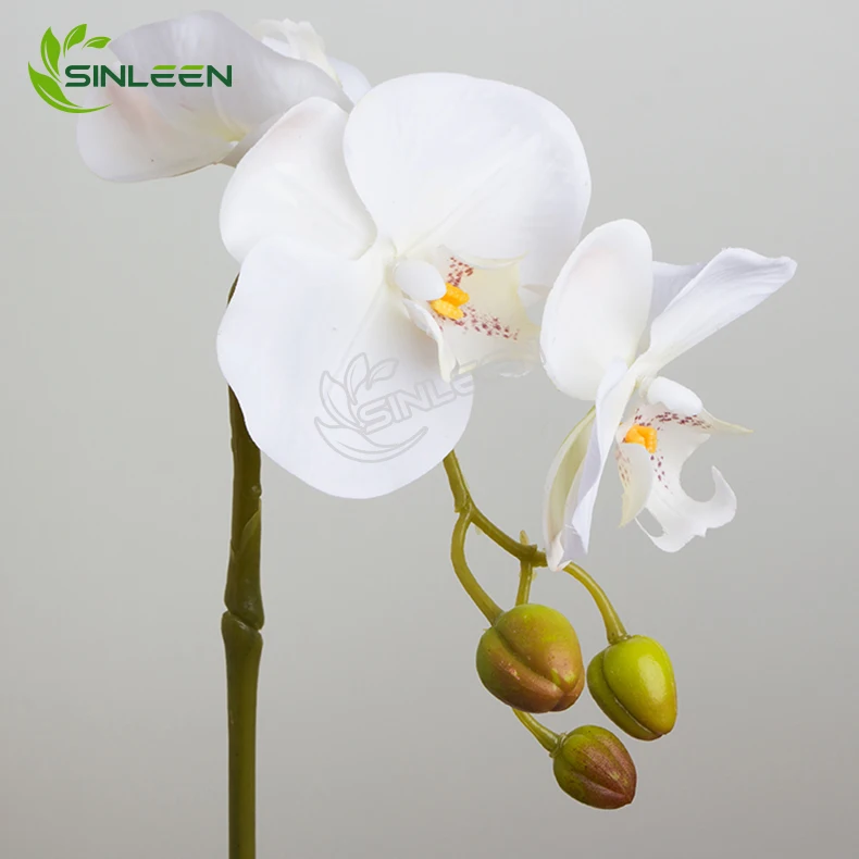 Orchid Flower Phalaenopsi Silk Plant With Pot Real Touch Decor Faux High Quality Decorative Artificial Flowers