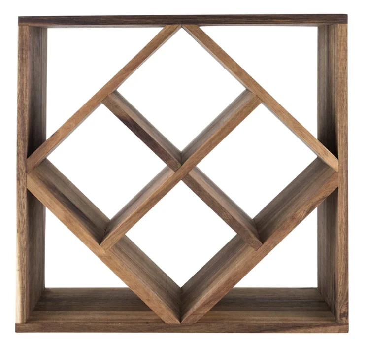 Wooden trellis stand-alone wine rack and cabinet wine display rack wooden