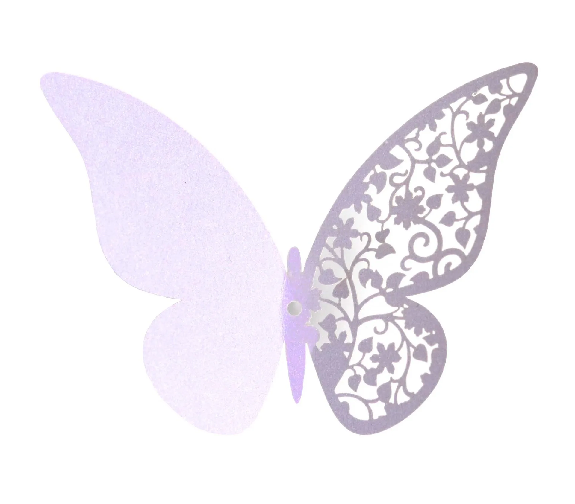 Laser hollow cup card pink three-dimensional 3D butterfly wall sticker decoration wedding party housewares scene layout