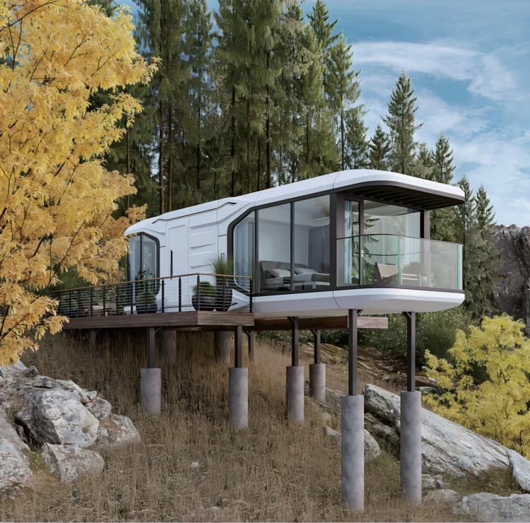 ZIYU 9 Nice quality luxury modern modular capsule cabin container house prefab mini big space capsule home for hotel living