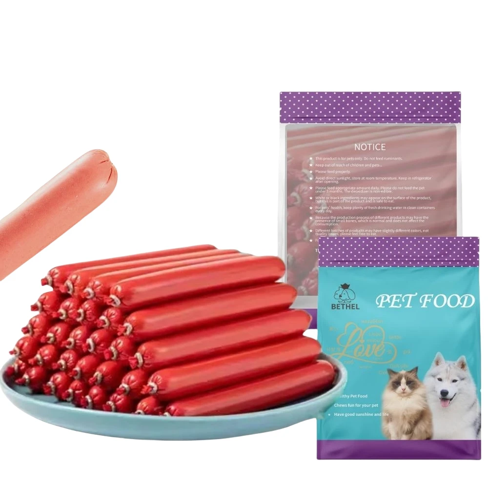 factory  High Protein Safety Dog Treats Snacks Pet Ham Sausage With High Nutrition Dog treats cat treats Chicken sausage