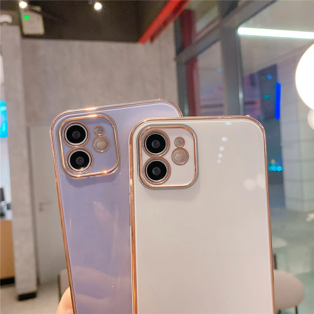 Candy color electroplated Silk screen protective precision camera glass case for iPhone 13 Series