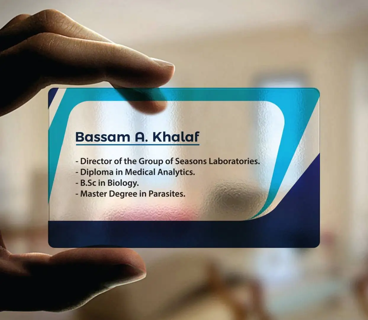 MDT Ja10 plastic transparent business card