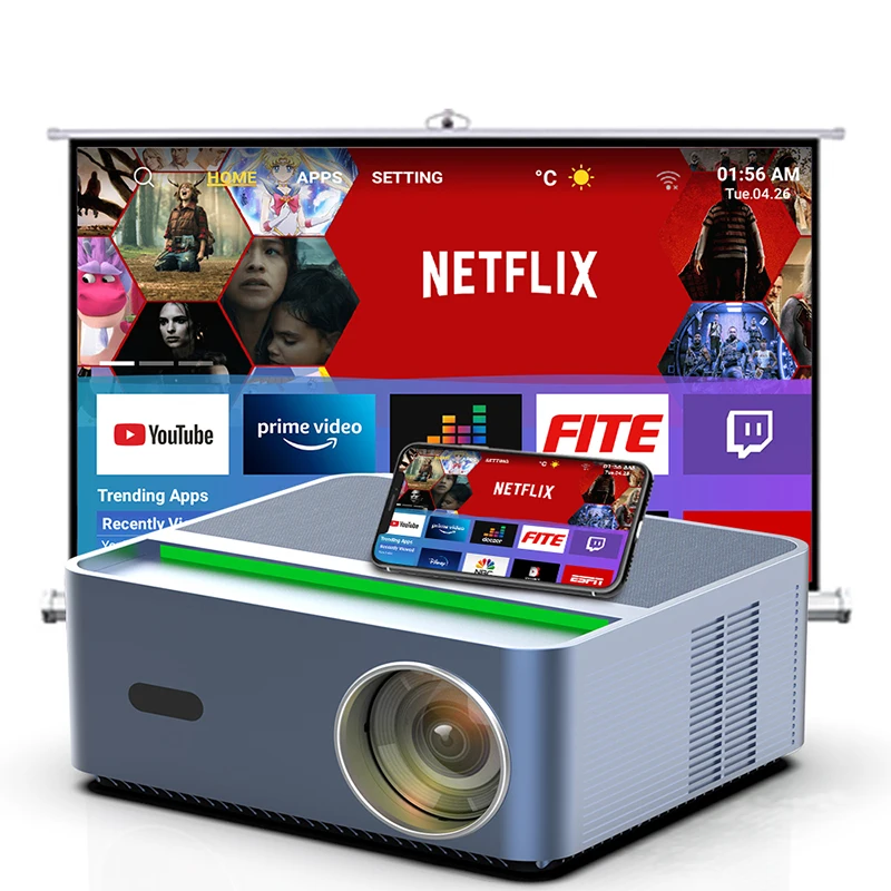 Заводская поставка ODM/OEM бизнес-светодиодный проектор 5000 люмен 4k wifi проектор hd 4k мини-видео проектор наружный верхний проектор