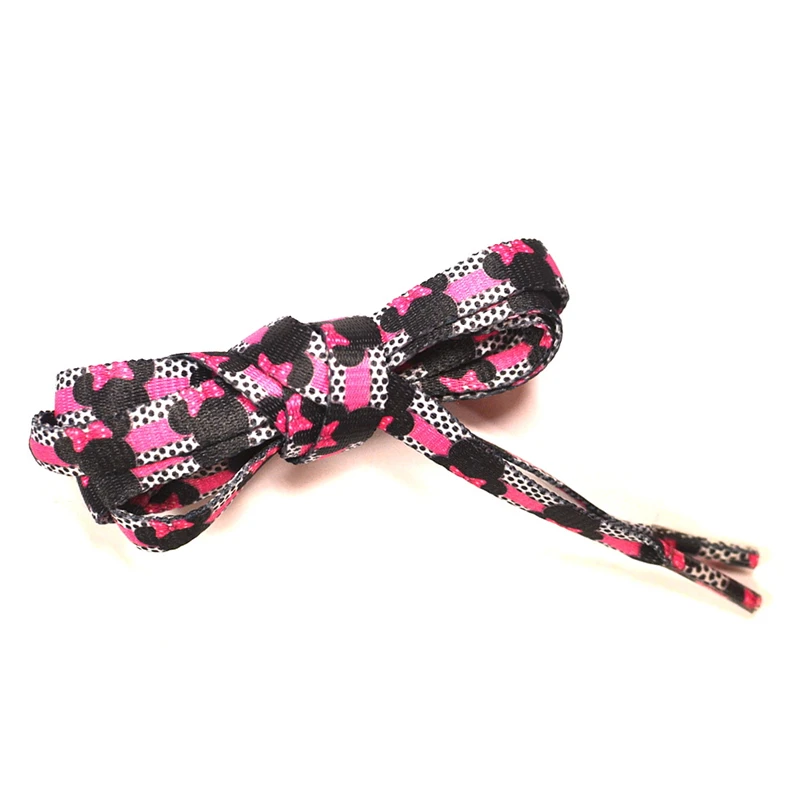 Wholesale Fashion Cheap Boys Shoelace Customised Heat Transfer Printed Shoelaces Aglets White Polyester For Sneakers Vintage