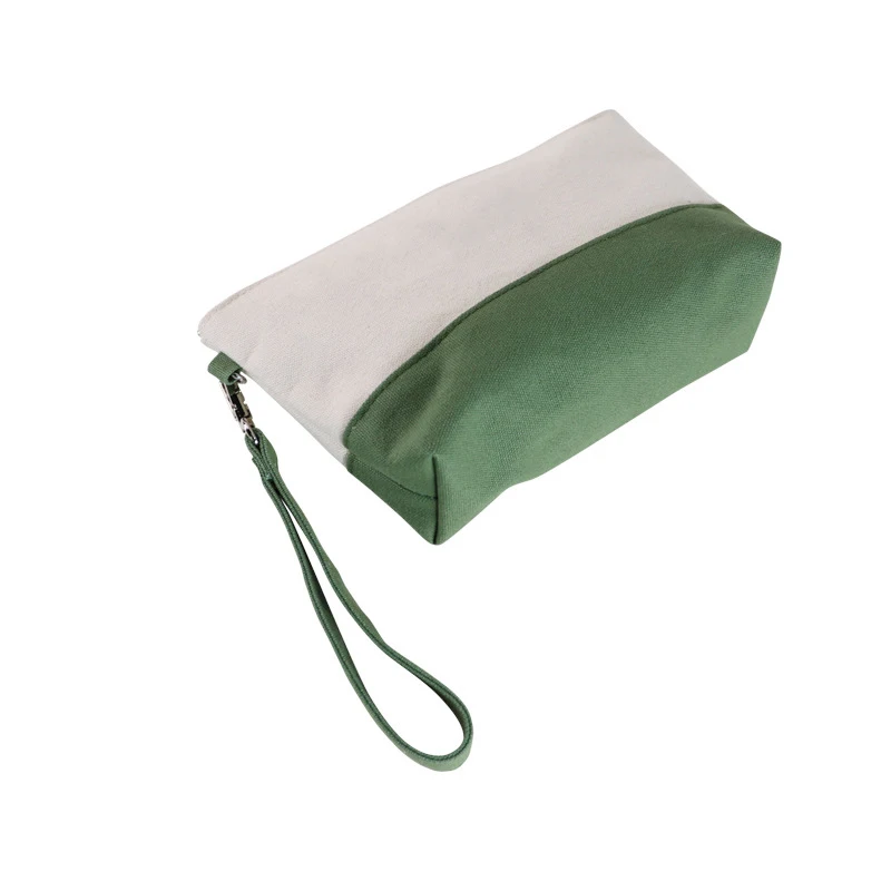 Small Canvas Fashion cosmetic Pouch  Customized Logo Printed Coin Purse