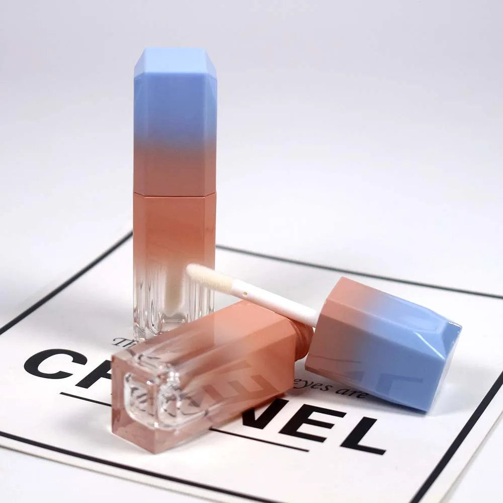 5ml  quadrate  Gradient lip gloss tube Many colors glossy empty tube retail and wholesale