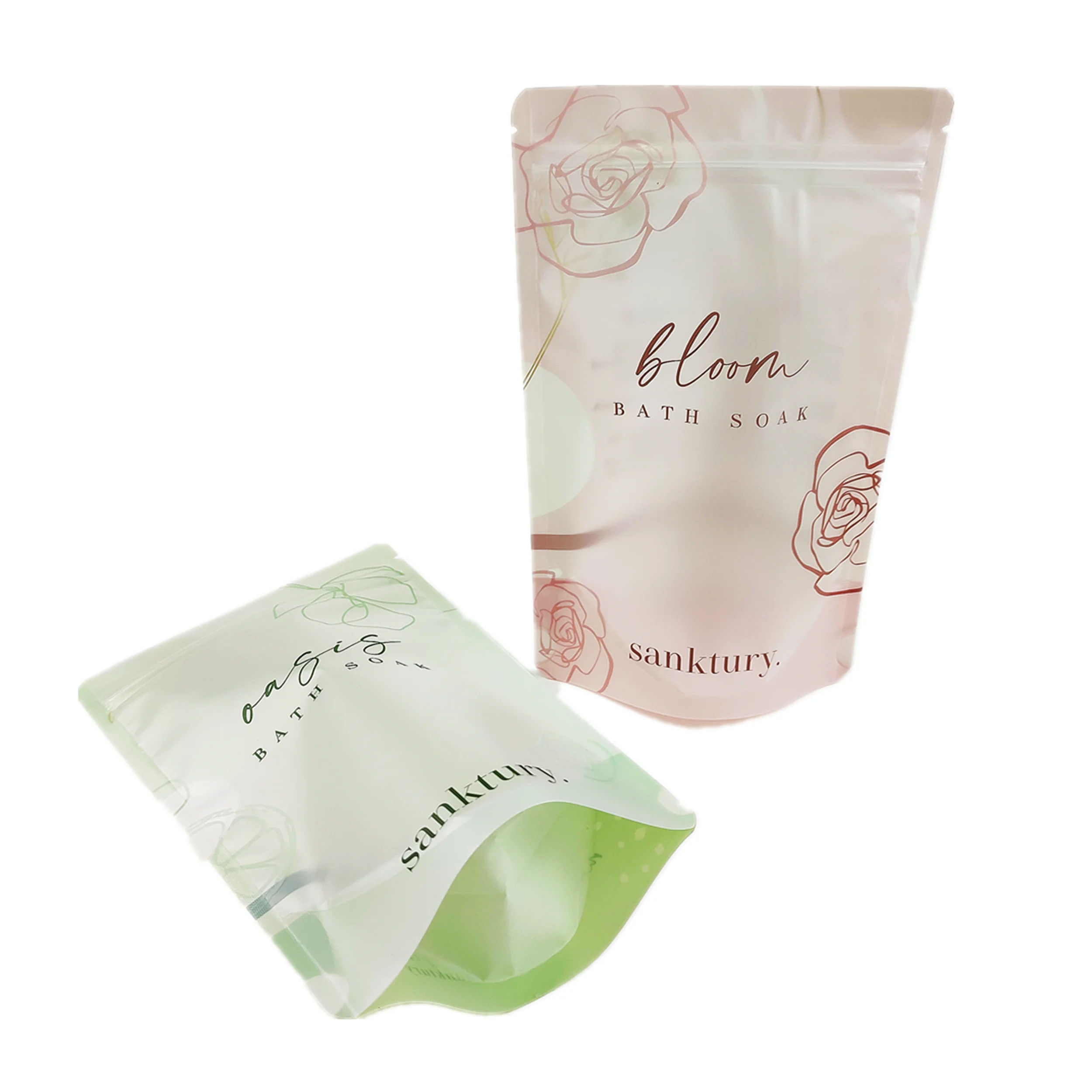 Пакет из скраба и соли для спа-ванны пакет с устойчивой молнией пластиковый мыла морской пакеты упаковки продуктов ванны