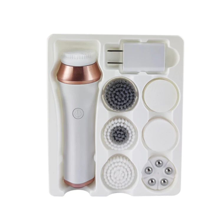 Portable Waterproof Blackhead Removal Pore Cleaner Rotation Roller Masasage Face Scrub Exfoliating Spin Facial Cleansing Brush