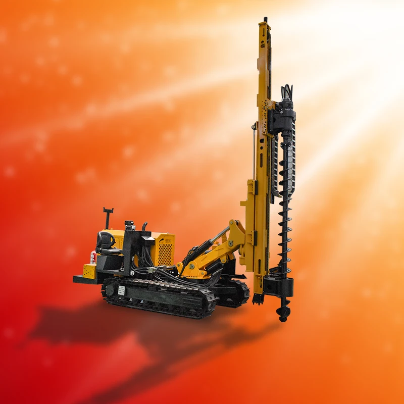 drop hammer screw pile drilling machines pneumatic mini bore solar panel pile drilling machine