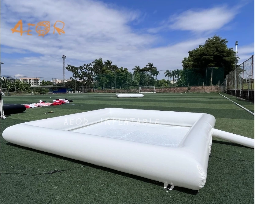 Durable 16x16ft White Commercial Pvc Inflatable Go Kart Race Track Indoor Outdoor Inflatable Race Track With Arch