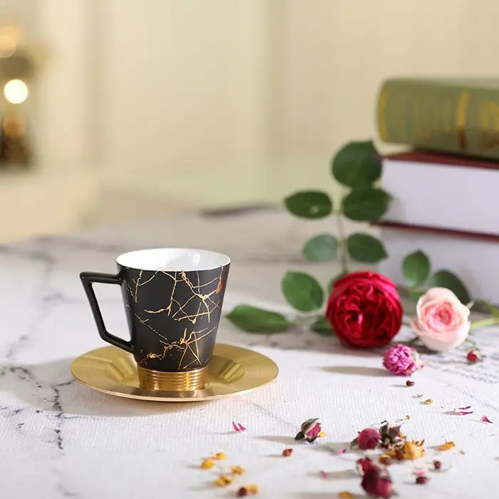 Amber Hot sale factory direct highly cost effective ceramic porcelain ware coffee and tea  cup set with sacuer