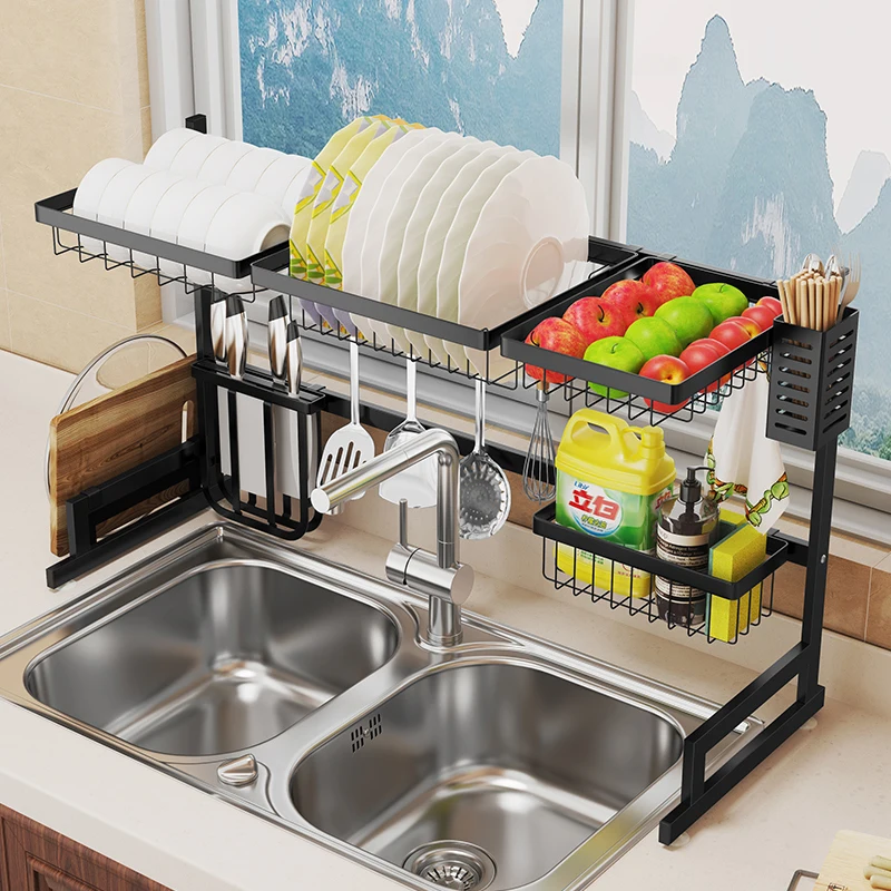 Лидер продаж, посуда, чаши, чашки, ложки, стеллажи для хранения, регулируемые сушилки