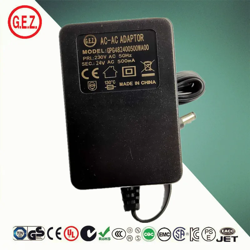 Universal AC To DC AC To AC EU UK Plug 12V 15V 24V 300mA 500mA 1000mA Linear Power Speaker Adapter