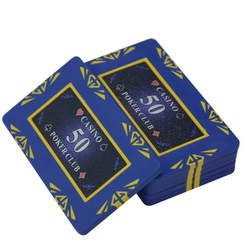 High Quality Wholesale clay square casino chip premium professional rectangle plaque poker chips