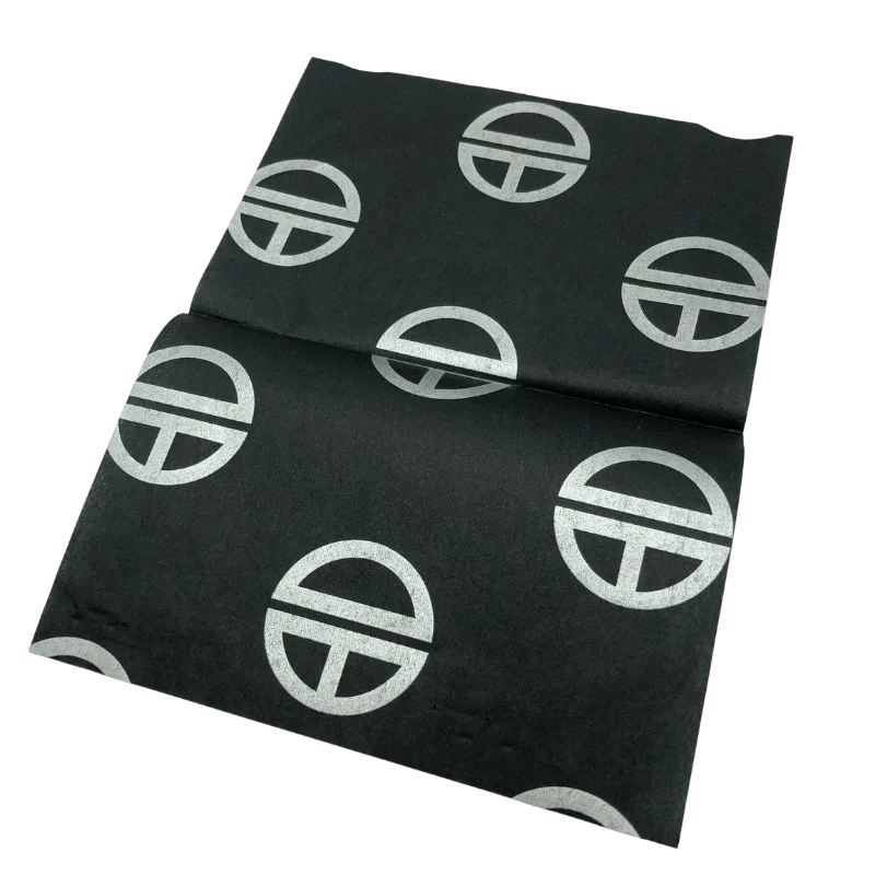 17g Wholesale Coloured clothing cheap custom logo wrapping tissue paper with black imprint brand name