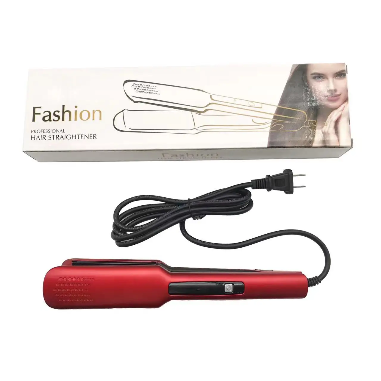 woman household flat iron hair straightener wholesale custom logo portable hair curler salon professional hair straightener