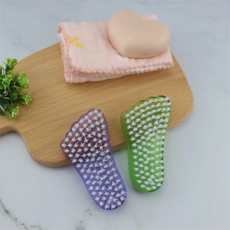 Foot shape multi-functional kitchen clothes cleaning plastic dust nail  brush
