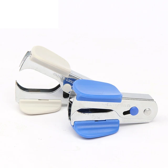 
UMI Office stand desktop Good Quality colorful Office Metal button lock staple pin remover for staple 