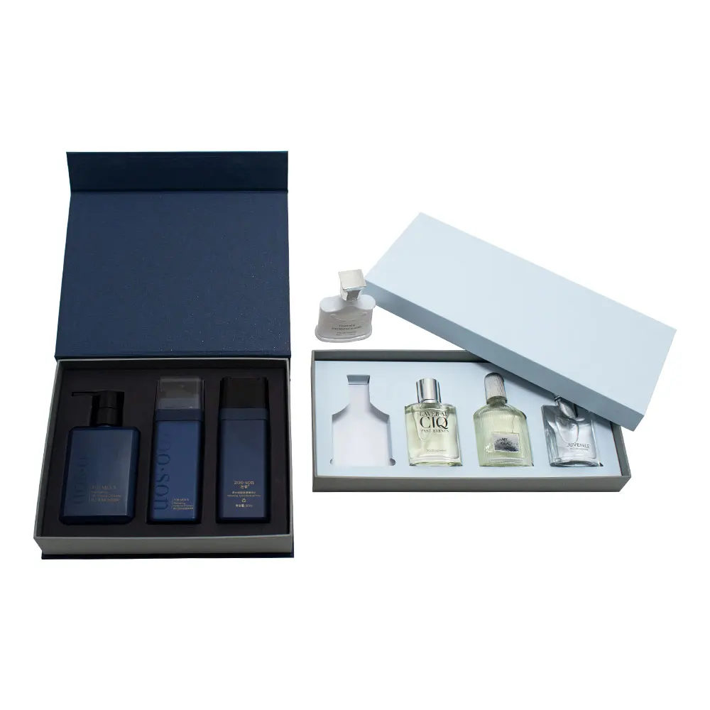 Custom Facial Cleanser Magnetic Box for Cosmetic Face Cream Lotion Skin Care Serum Hair Wax and Gift Box Packaging