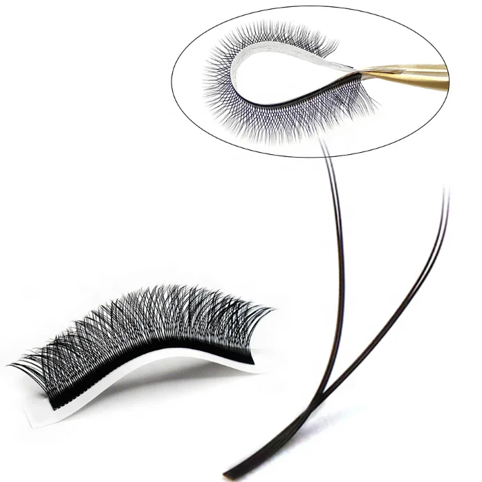 YY Double Tips 3D W Lashes Lashes D Curl 0.07mm 8-15mm Mixed Volume Lash W Shape Soft Eyelash Extension