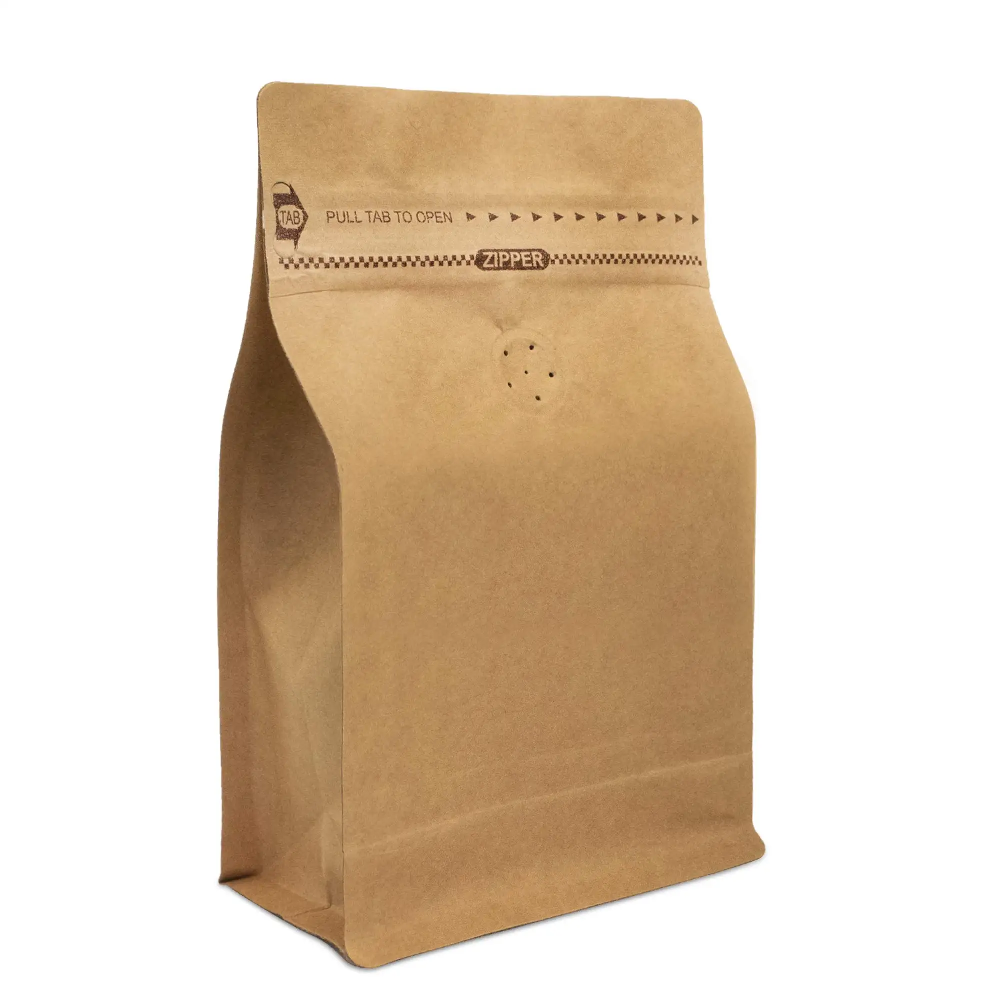 Custom Designs 100g 250g 1kg 3kg 6kg 10kg 25kg Biodegradable Empty 1 Lb Coffee Bags With Valve Recycle Flat Bottom