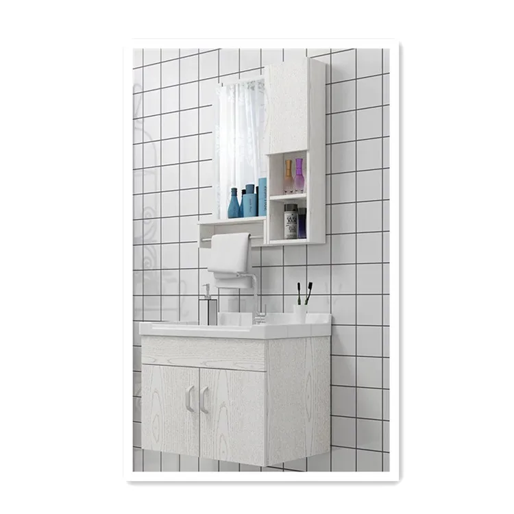 Modern Home Furniture Customized Brown and White Color Bathroom Sink Cabinets Wooden Bathroom Storage Cabinet
