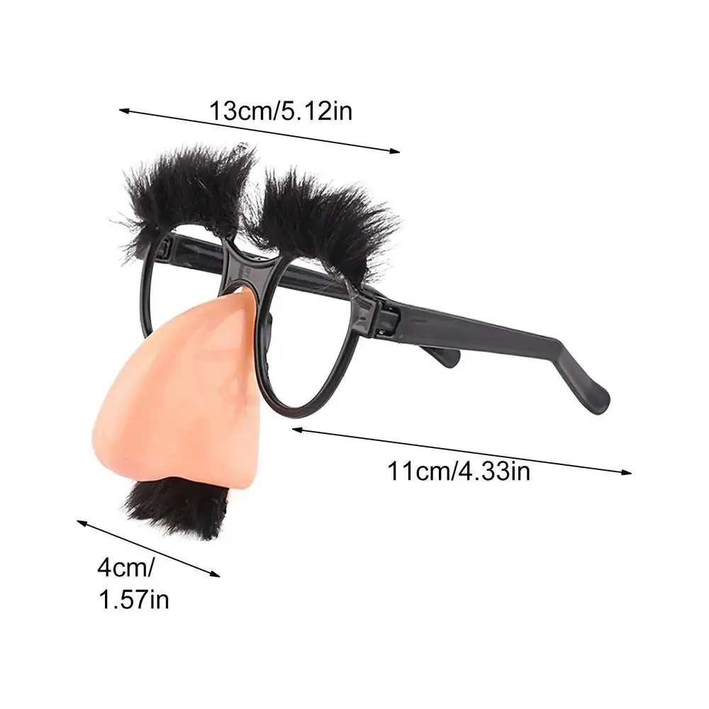 Big Nose Glasses with Eyebrows Mustache Silly Funny Photo Props Halloween Party Eyeglasses Novelty Prank for Birthday Parties