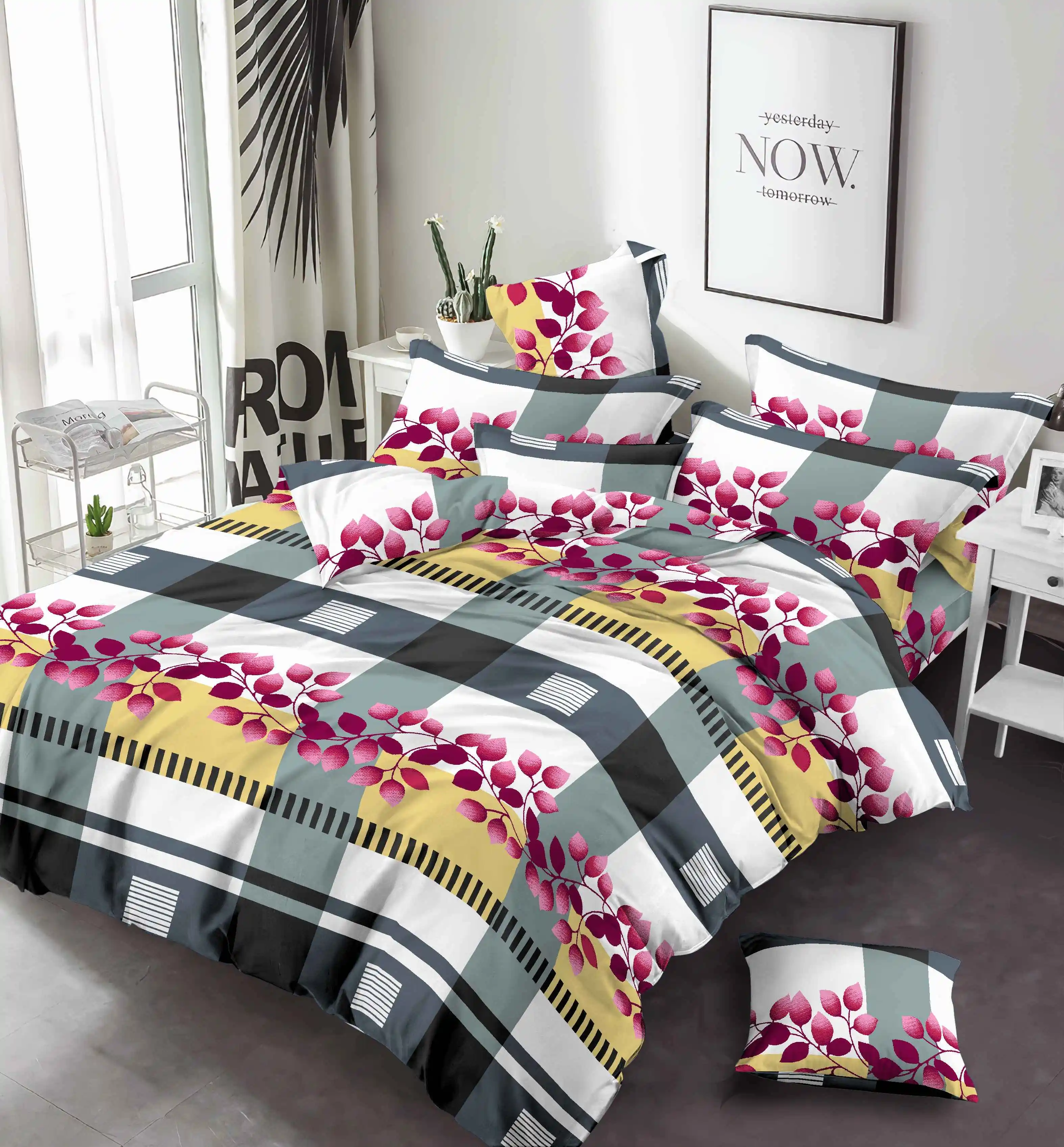 100%Polyester Fabric Beautiful 3D printed extra wide microfiber fabric for home textiles For Making Bed Sheets