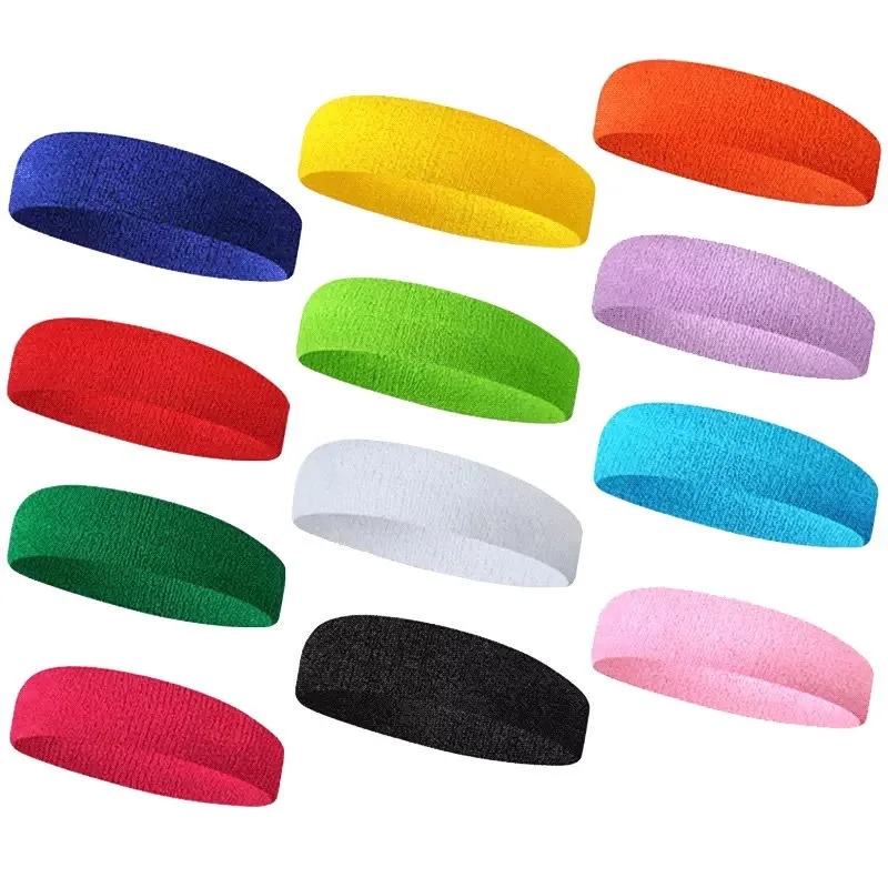 NQ SPORTS  Sports Sweatband Wrist Absorb And Headband Exercise Wrist Band Workout Customized Logo Wrist Wraps Cotton Breathable