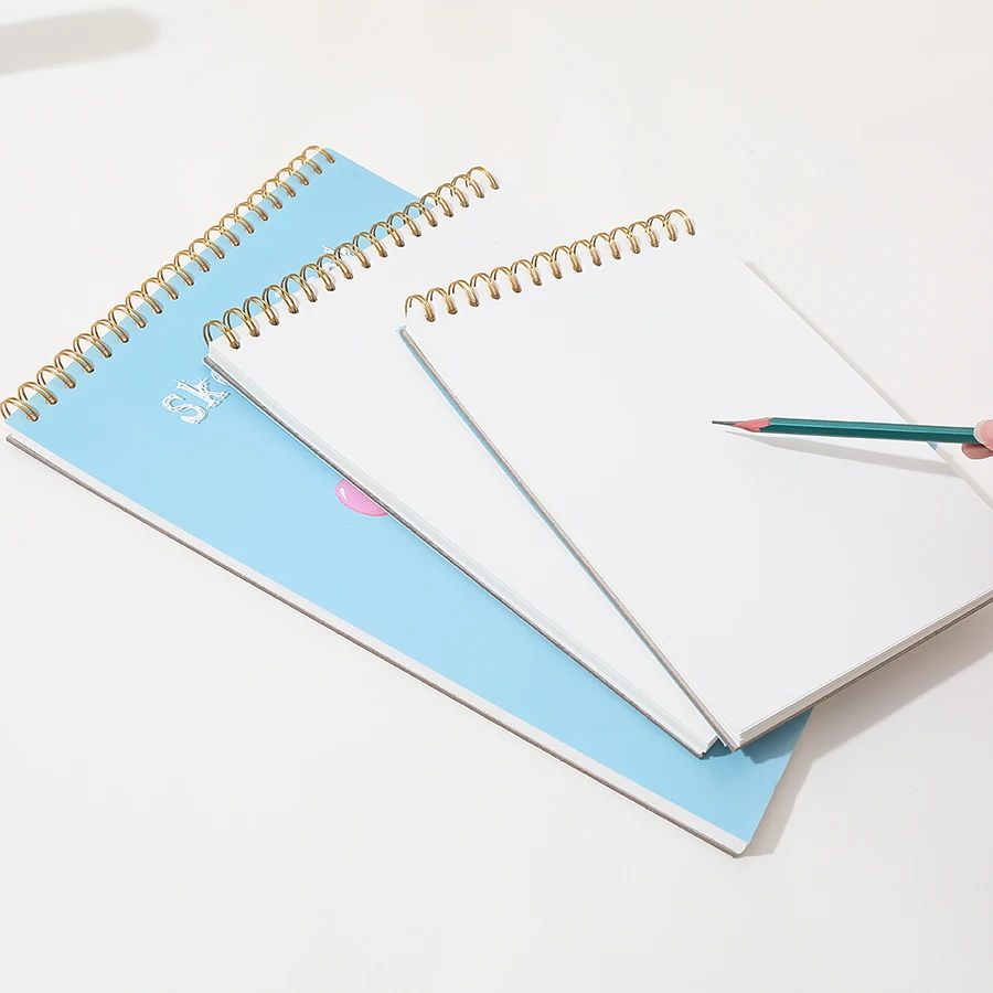 Custom Personalise A4 A5 A6 Blank Watercolor Spiral Art Sketch Pad Graffiti Sketchbook For Drawing