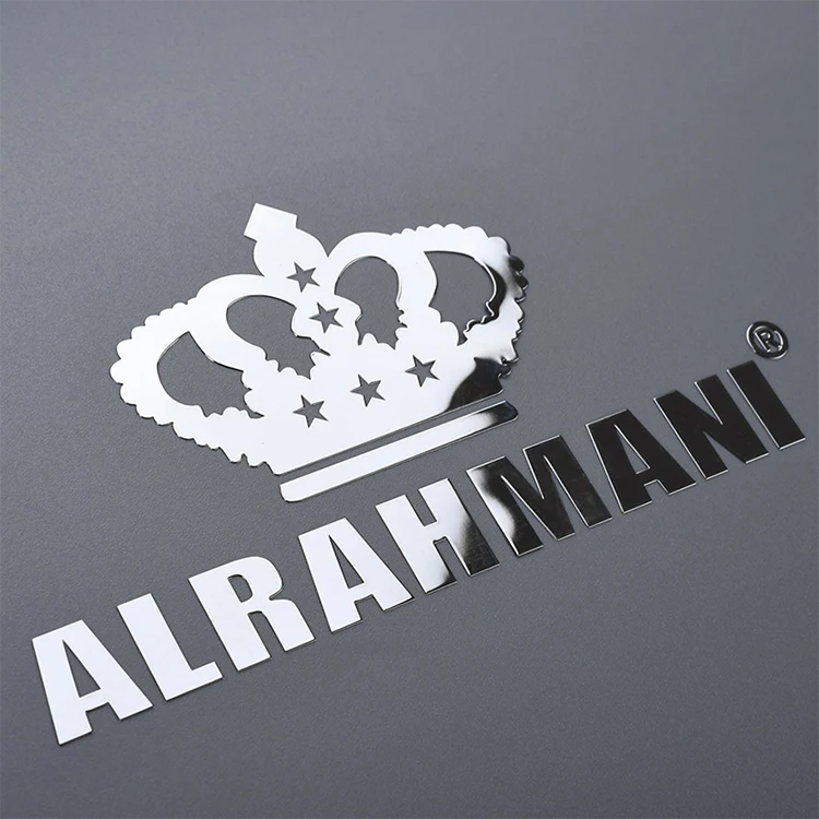 Hot sale customized gold silver color metal metal logo sticker/ label sticker for glasses