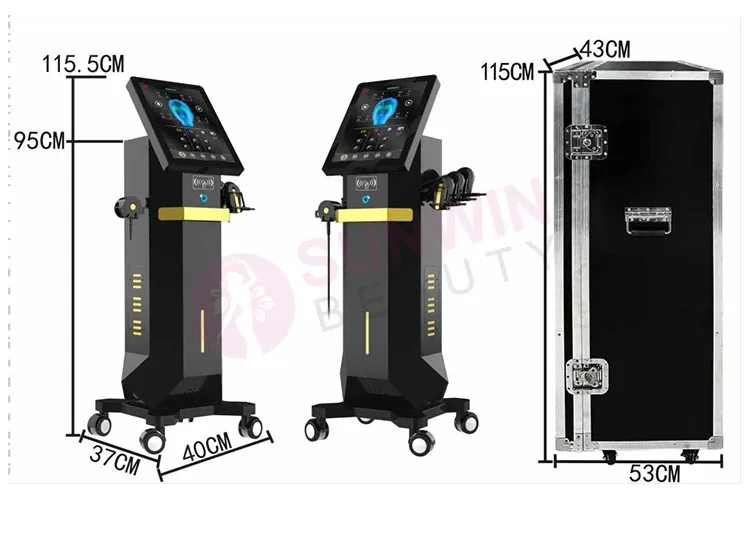 Non Invasive Pe Face Facelift Less Wrinkles Reduction Anti-Aging Peface Muscle Toning Device With 3 Working Handles