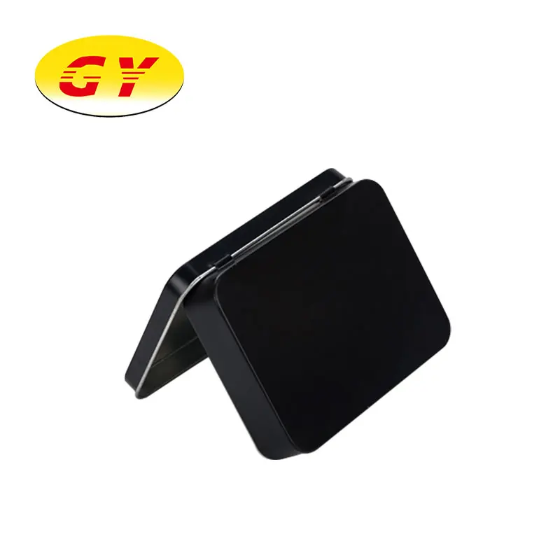 
2021 hot sale high quality black matte small tin box with lids for u disk box 