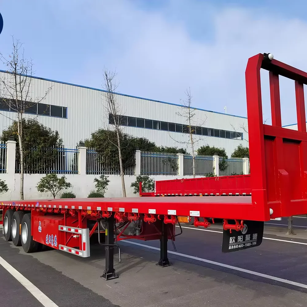 OYJD Truck Professional flatbed trailer for skid steer 5 ton wrecker truck isuzu tow truc flatbed utility trailer