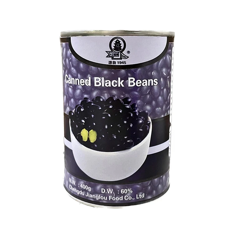 Wholesale tasty 400g canned organic black beans good quality salt canned food