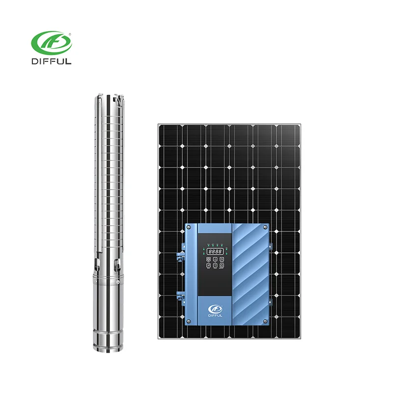 Difful factory 750W ACDC solar  hybrid  pumps  for deep well  for irrigation in thailand market