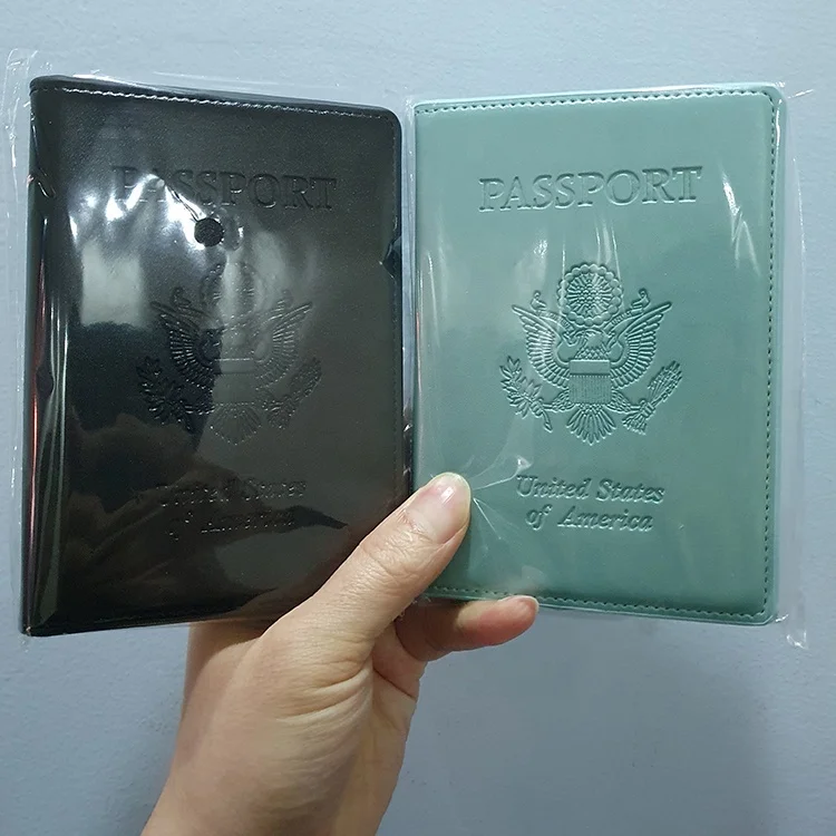 Custom Fashion PU Leather Passport Holder Travel Clear PVC Passport Cover